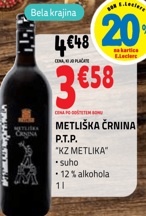 Metliška črnina P.T.P. 1 l