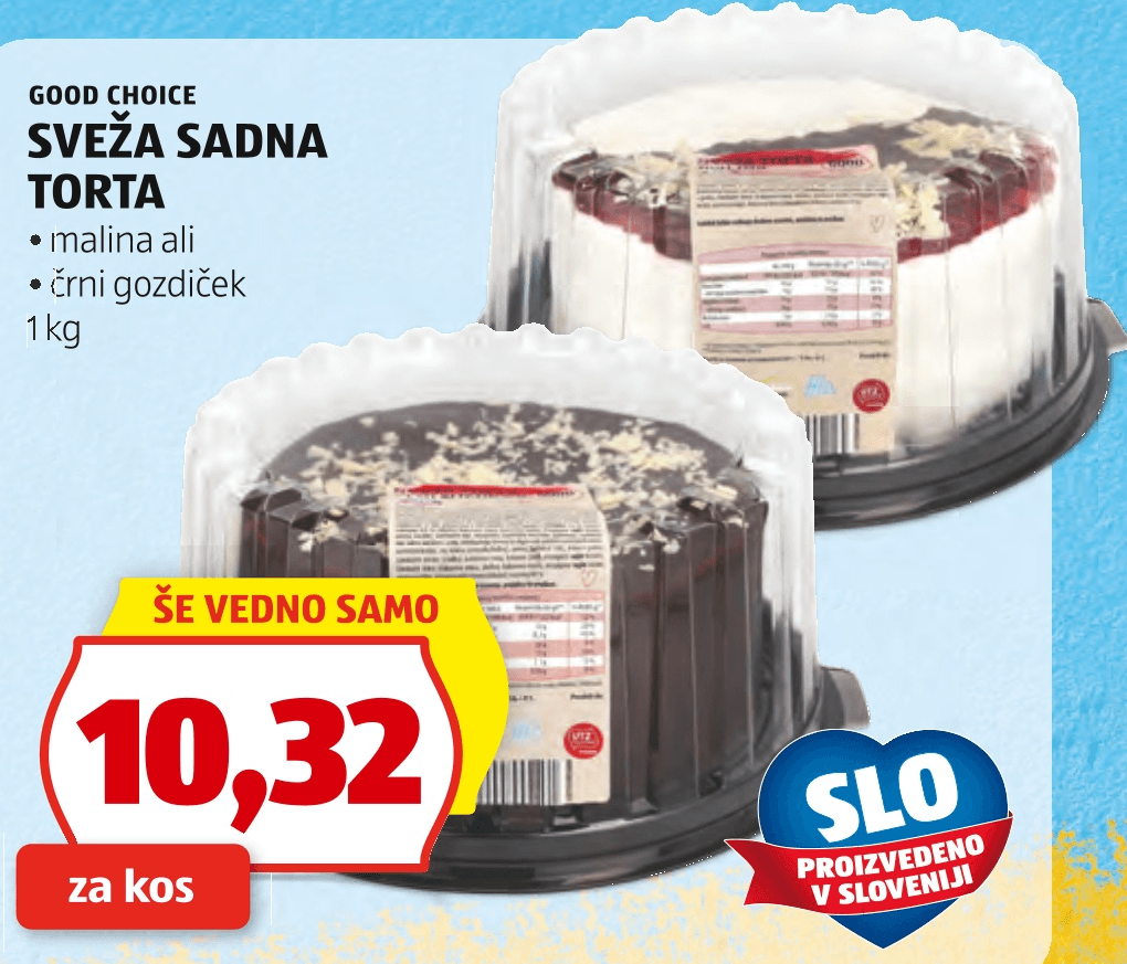 GOOD CHOICE SVEŽA SADNA TORTA 1 kg - Akcija v trgovini Hofer