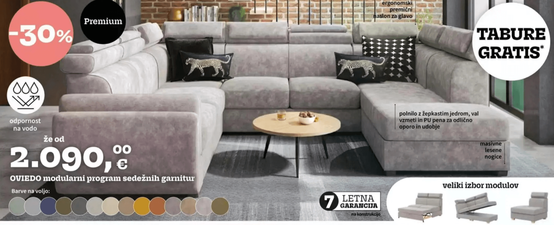 OVIEDO modularni program sedežnih garnitur - Akcija v trgovini Prima