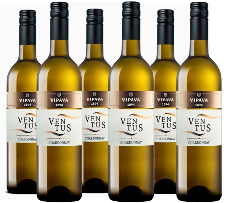 Kakovostno vino ZGP Sivi Pinot ali Chardonnay Ventus 0,75 l