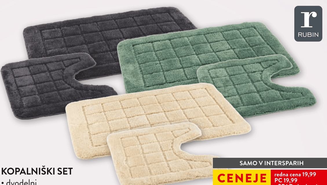 Kopalniška preproga Rubin - Akcija v trgovini Spar