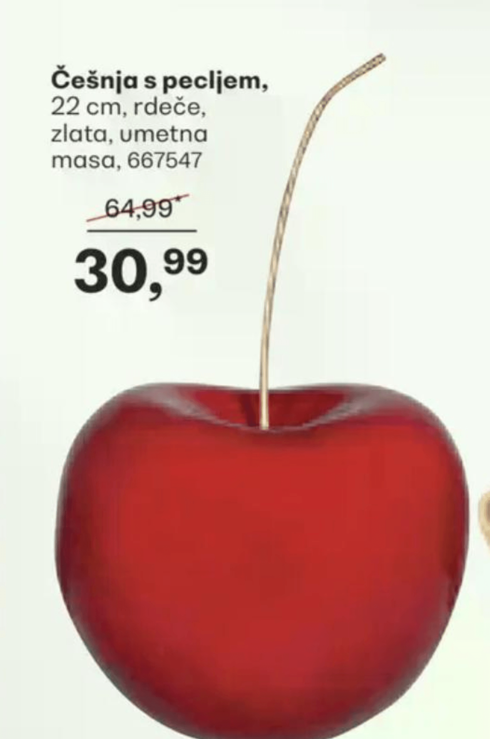Češnja s pecljem 22 cm