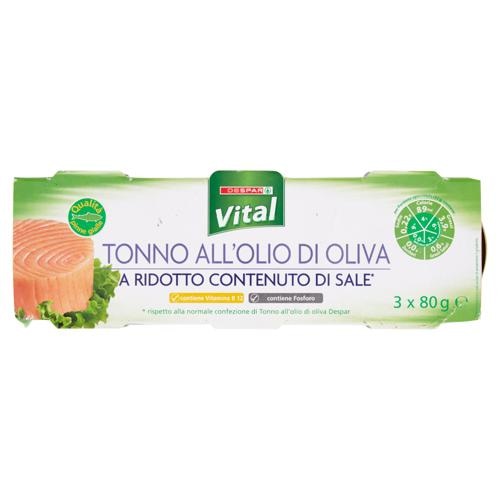 SPAR Vital Tonno all'olio di oliva 3 x 70 g SPAR Vital