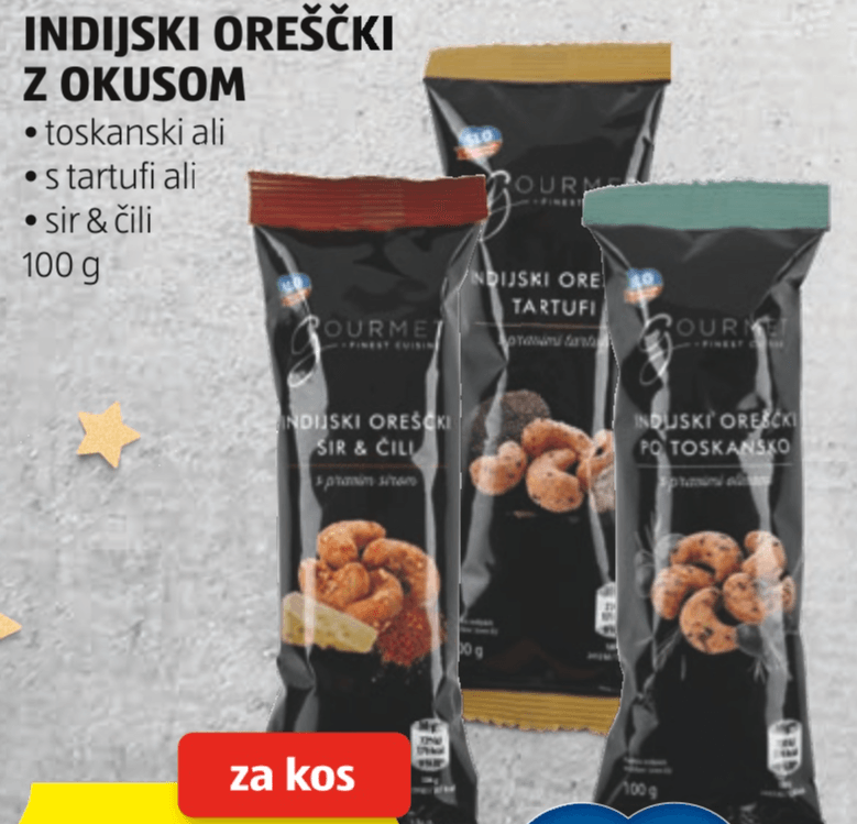 GOURMET INDIJSKI OREŠČKI Z OKUSOM 100 g