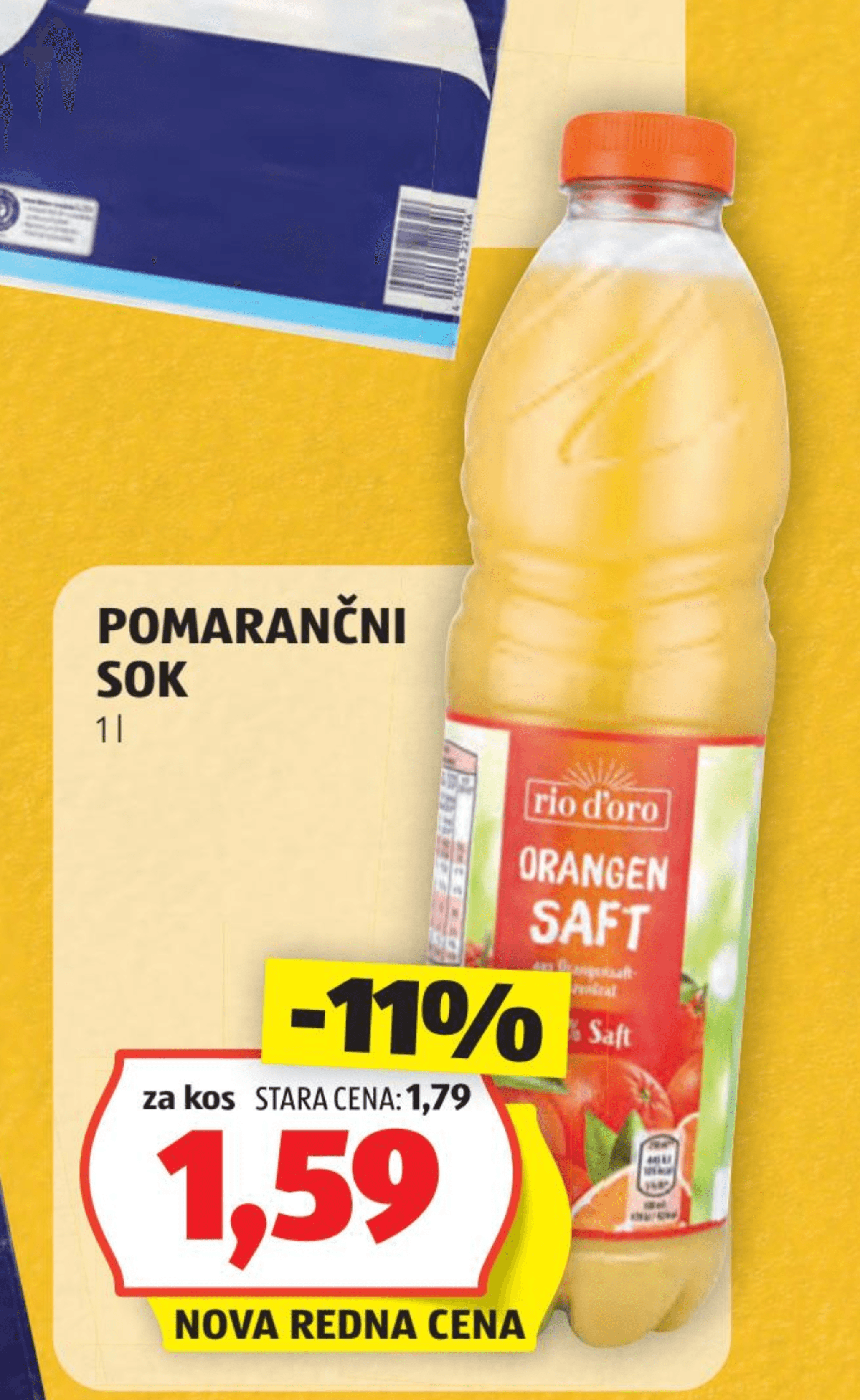 Rio d'oro Pomarančni sok 1 l
