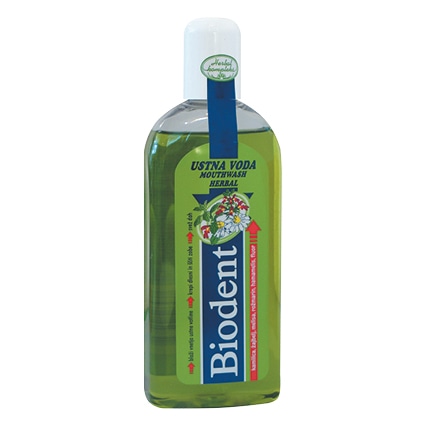 Zeliščna ustna voda Biodent 250 ml - Akcija v trgovini E.Leclerc