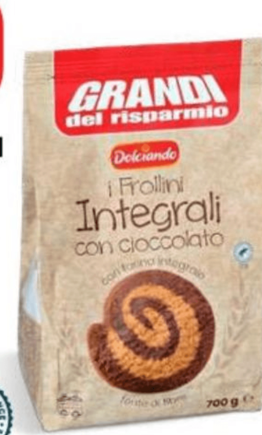 Dolciando Polnozrnati Keksi Frollini 700 g - Akcija v trgovini Eurospin