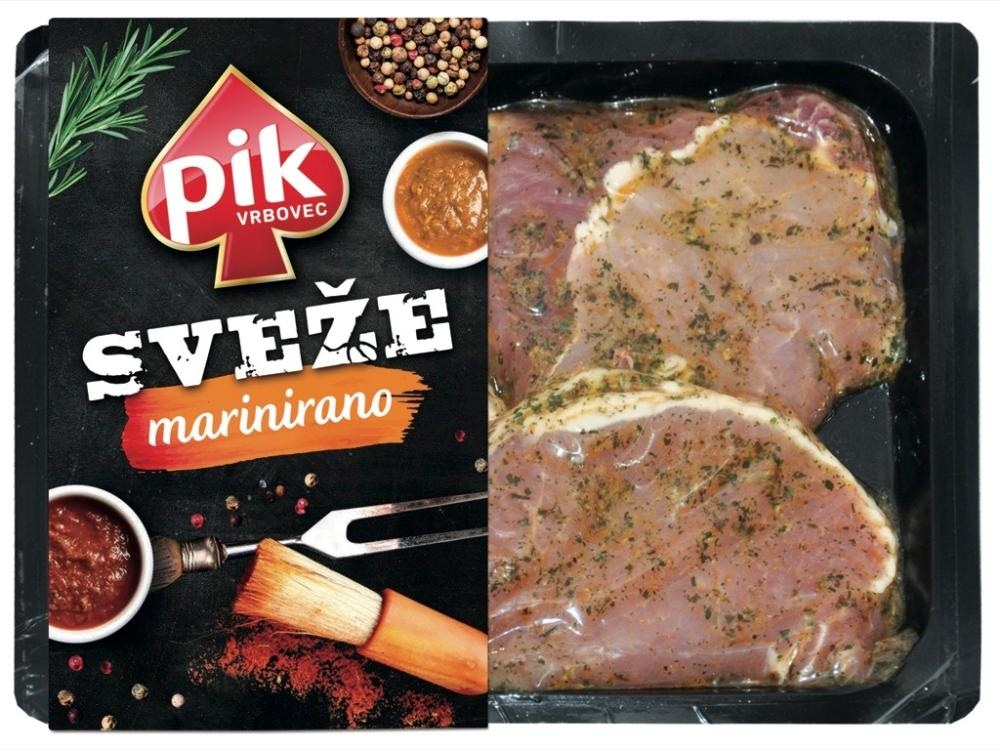 Zrezki iz svinjskega kareja v zeliščni marinadi 400 g Pik Vrbovec Plus