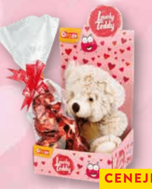 Čokoladni srčki in plišasta igrača 50 g - Akcija v trgovini Spar