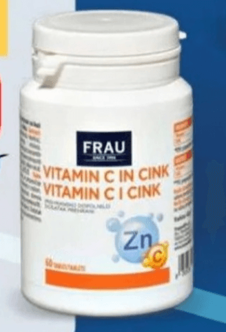 Vitamin C + cink 60 KOSOV, 48 g - Akcija v trgovini Eurospin