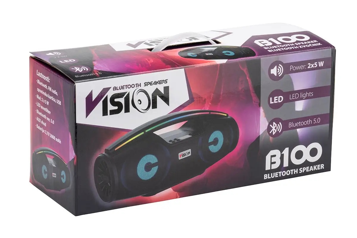 Bluetooth zvočnik Vision B100 ali B88