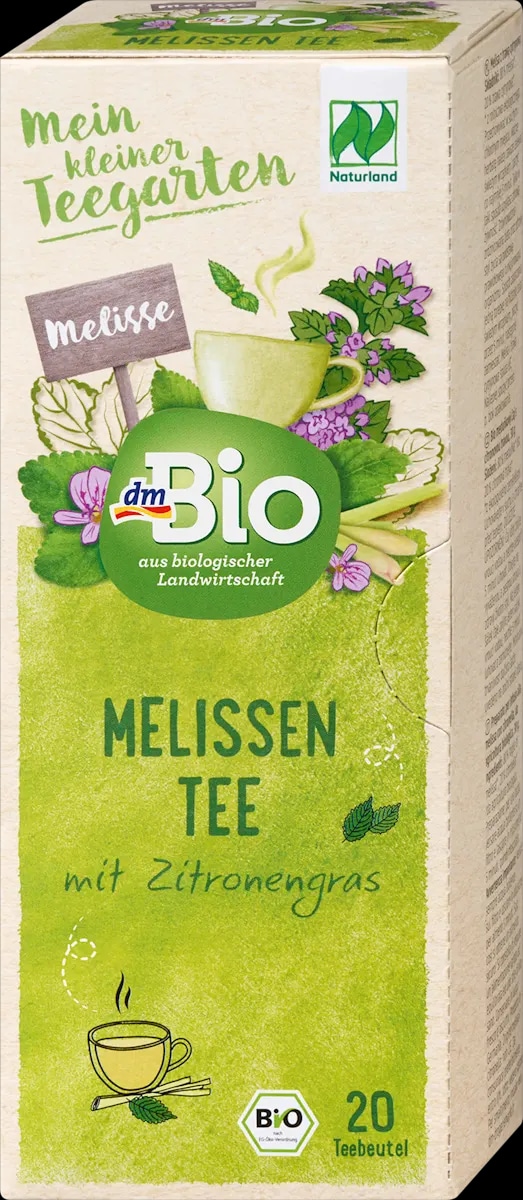 dmBio melisin čaj z limonsko travo 20 vrečk