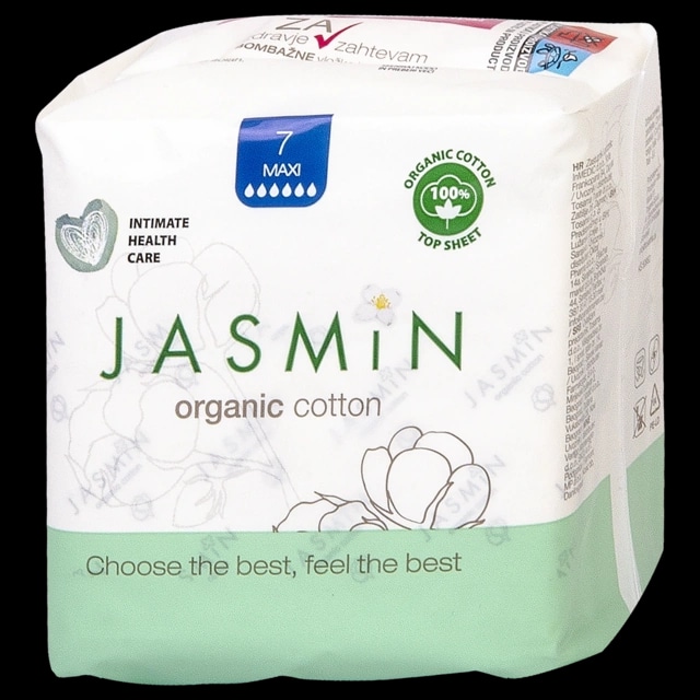 JASMIN Organic Cotton Maxi higienski vložki 7 kosov