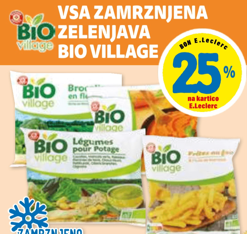 Vsa zamrznjena Bio zelenjava Bio Village