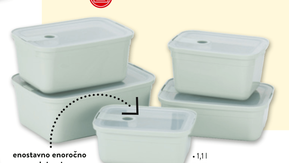 Posoda za shranjevanje Simpex Color 2,3 l - Akcija v trgovini Spar