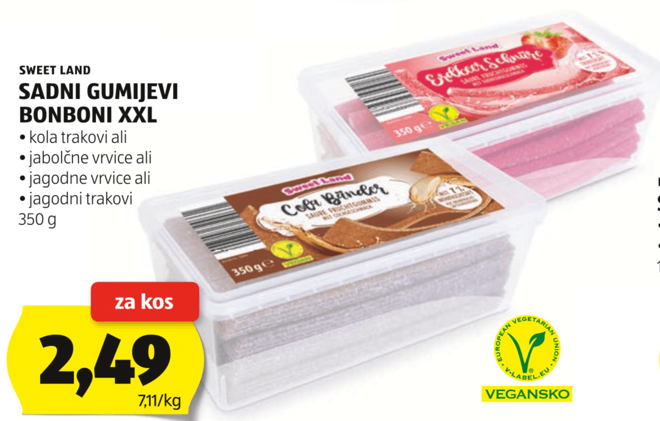 Sweet Land Sadni Gumijevi Bonboni XXL 350 g