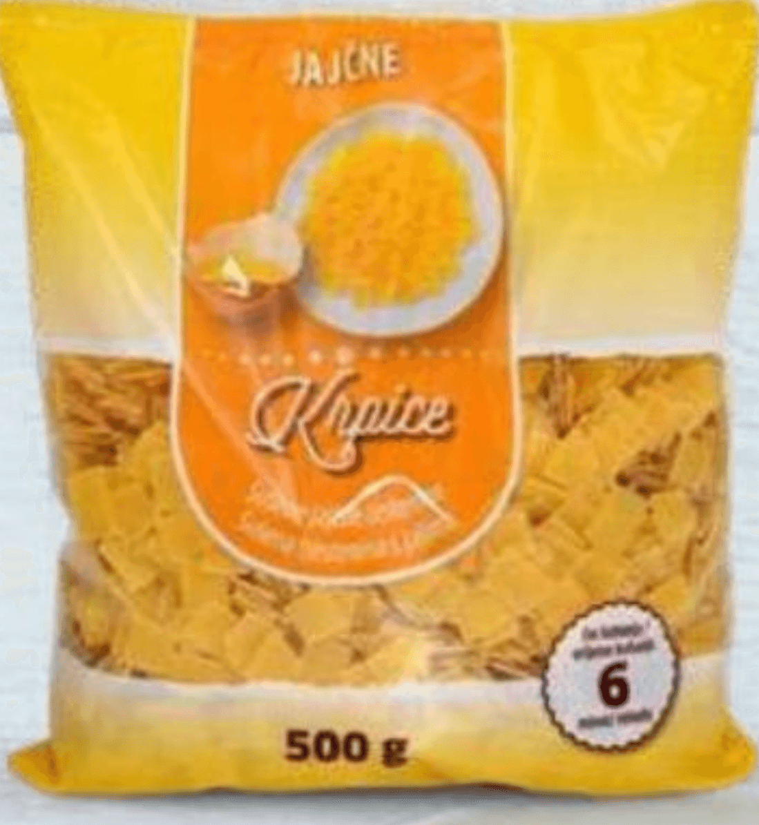 Jajčne testenine Krpice 500 g - Akcija v trgovini Eurospin