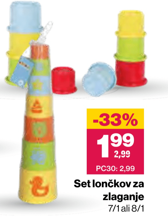 Set lončkov za zlaganje 7/1 ali 8/1