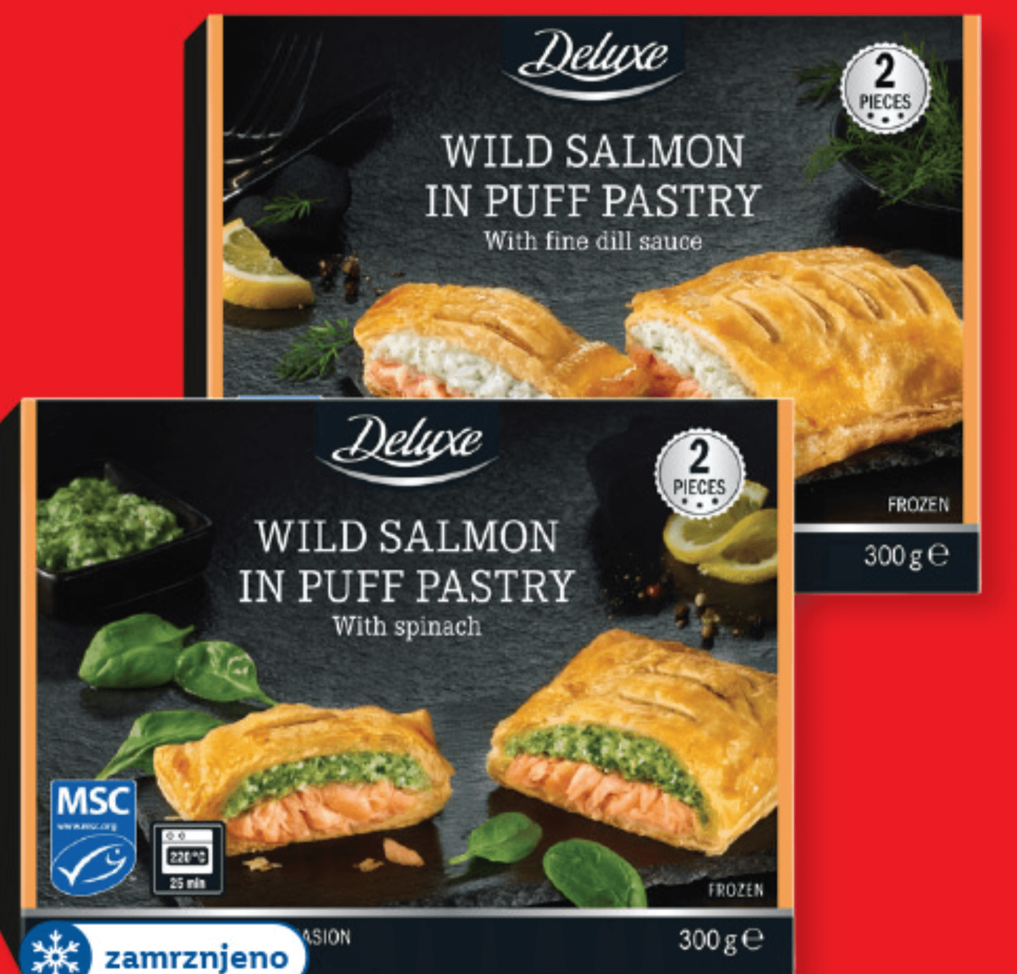 Deluxe Losos v listnatem testu 300 g