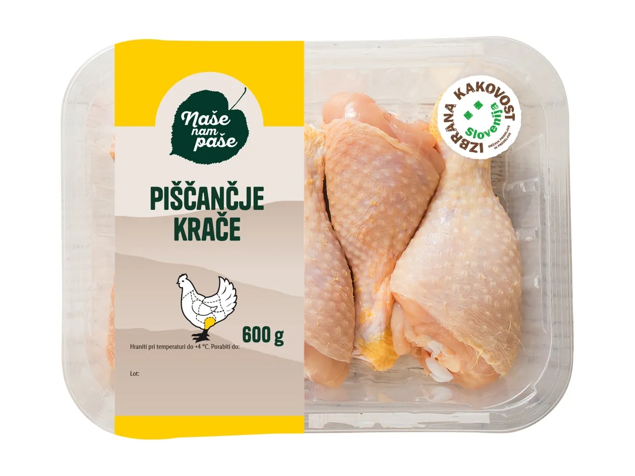 Naše nam paše Sveže piščančje krače pribl. 1,4 kg