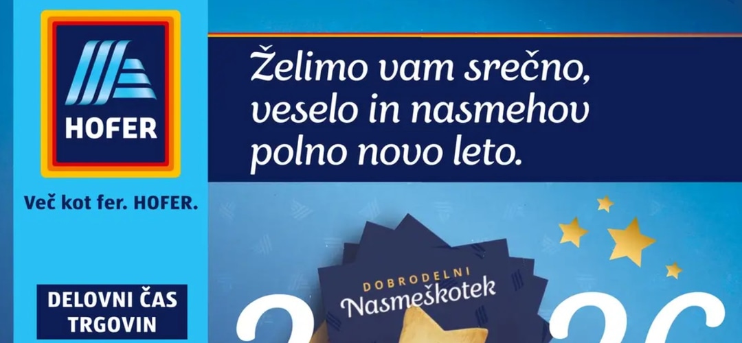 Izpostavljene ponudbe iz Hofer kataloga za obdobje 30.12. do 10.01.2026