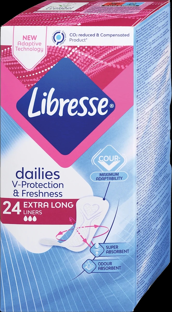 Libresse dailies V-Protection & Freshness 24 EXTRA LONG