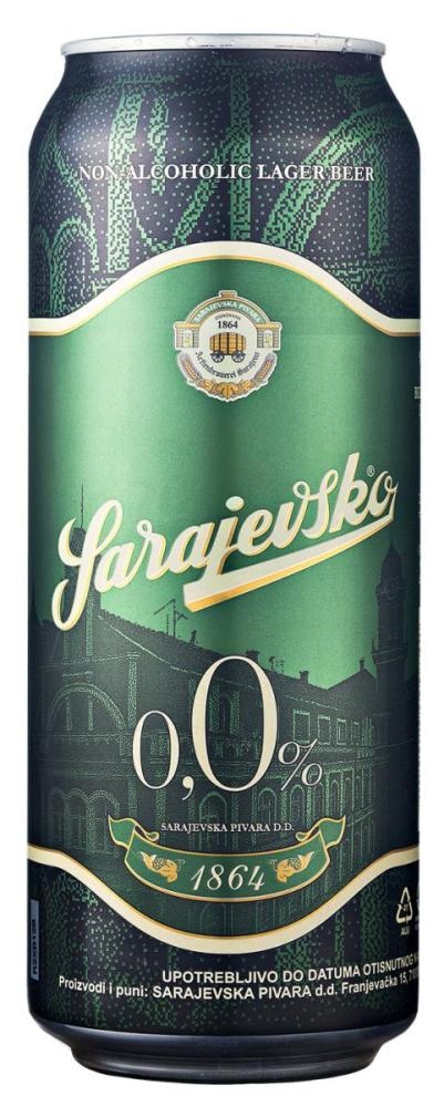 SVETLO BREZALKOHOLNO SARAJEVSKO PIVO 0,5 l