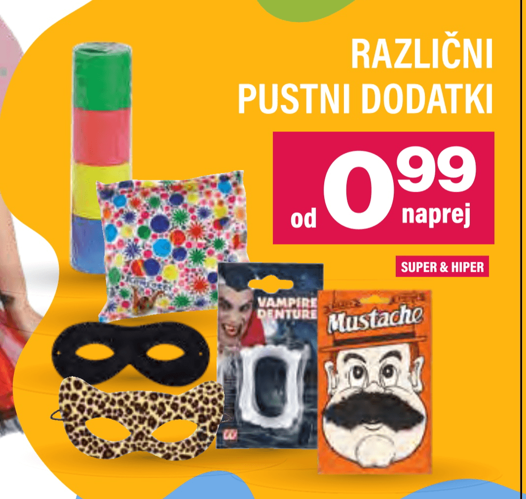 Različni pustni dodatki