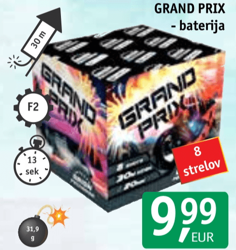 Grand Prix - baterija 8 strelov