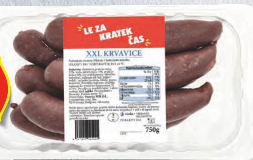 Krvavice 643 g + 107 g Panvita