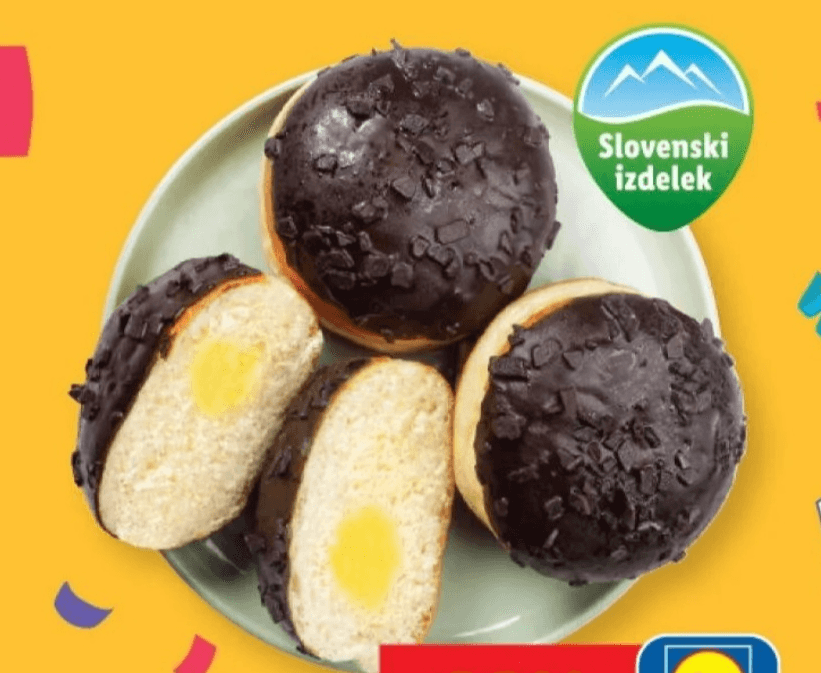 Čokoladni krof z vanilijevim polnilom 75 g - Akcija v trgovini Lidl