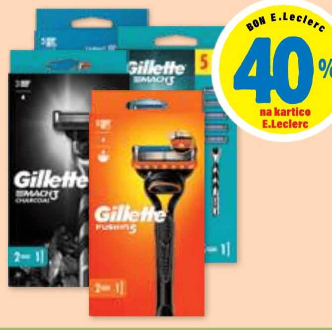Sistemski brivniki Gillette - Akcija v trgovini E.Leclerc