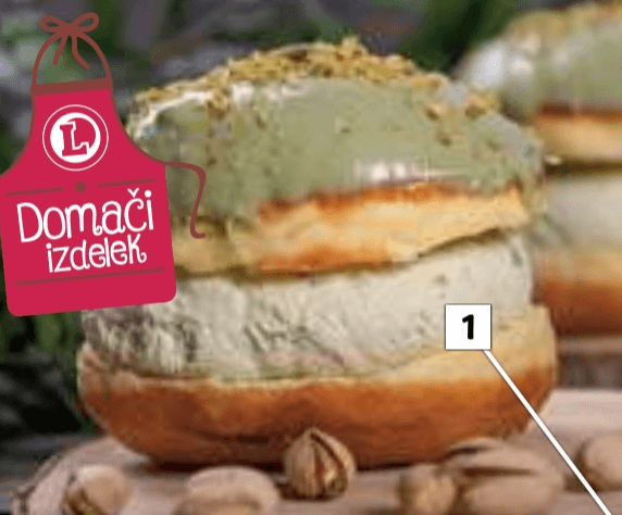 Domači krof s pistacijo