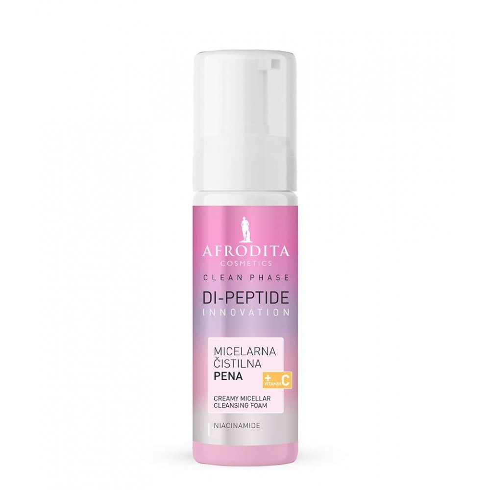 AFRODITA COSMETICS Clean Phase Di-Peptide micelarna čistilna pena za obraz 150 ml