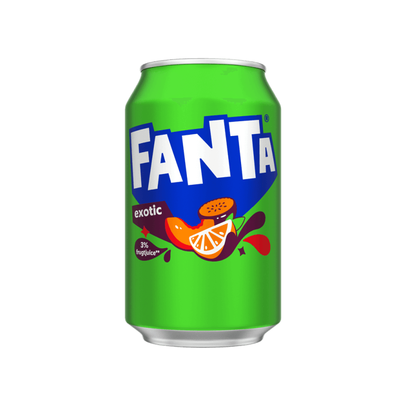 FANTA Exotic, Lemon ali Strawberry&Kiwi 330 ml