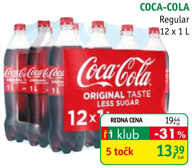 Coca-Cola 12 x 1 L