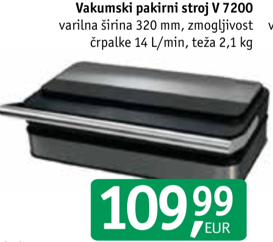 Vakumski pakirni stroj V 7200