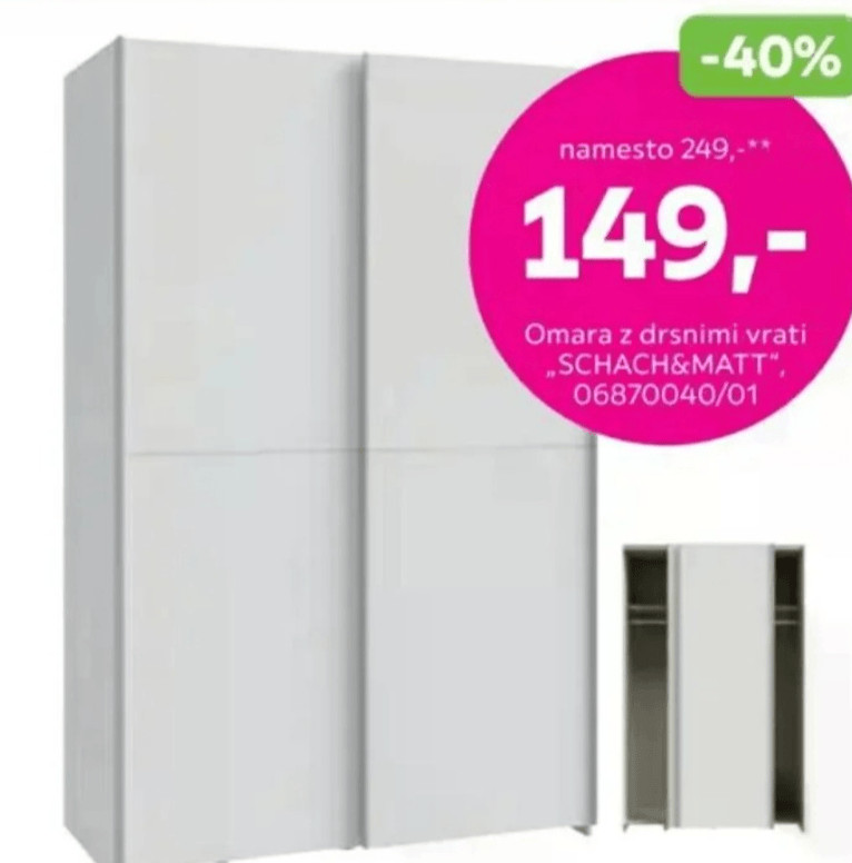 Omara z drsnimi vrati SCHACH&MATT