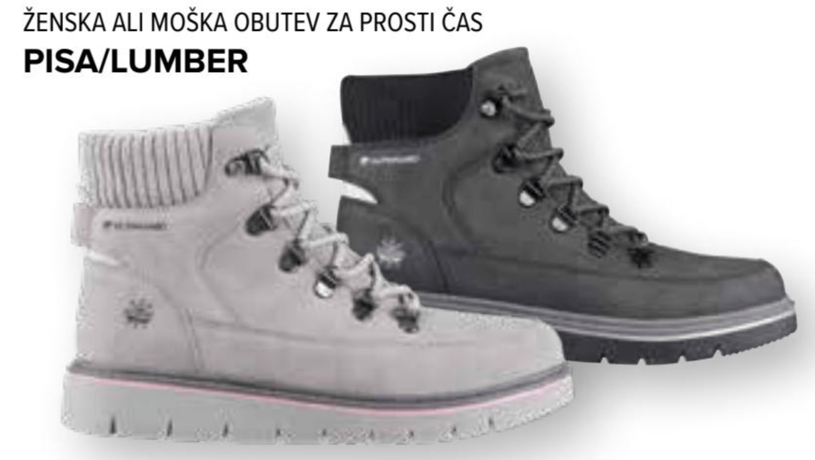 Ženska ali moška obutev za prosti čas Pisa/Lumber