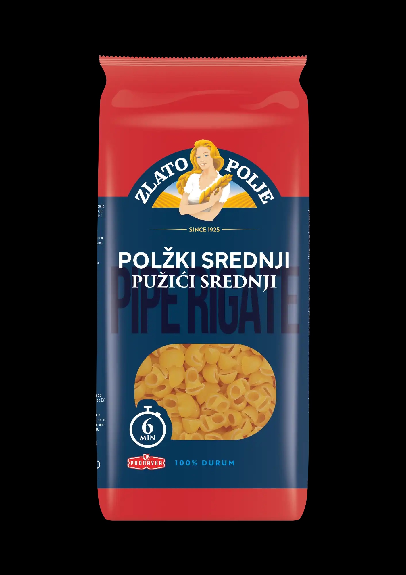 Testenine Zlato Polje Srednji Polžki 500 g