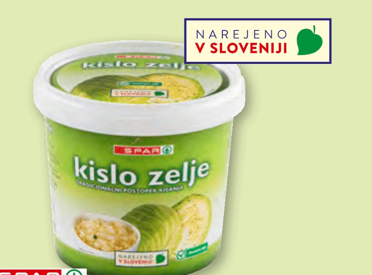 Slovensko kislo zelje 1 kg - Akcija v trgovini Spar