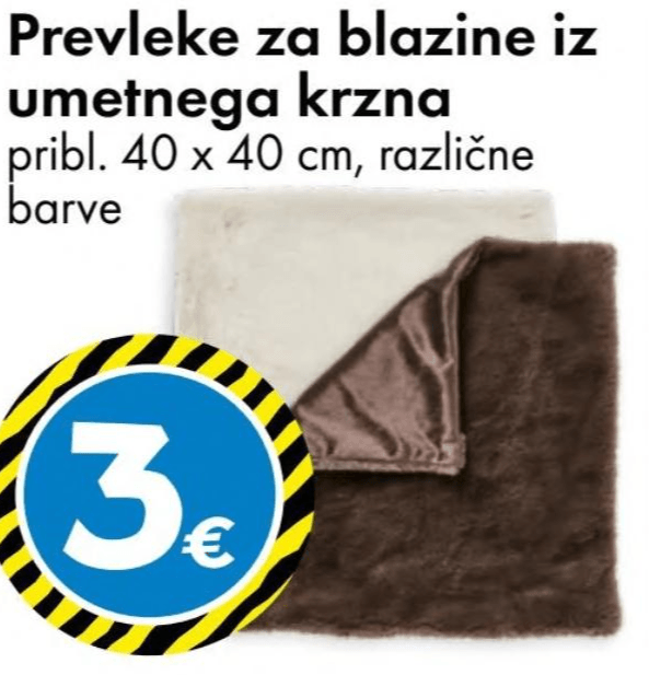 Prevleke za blazine iz umetnega krzna