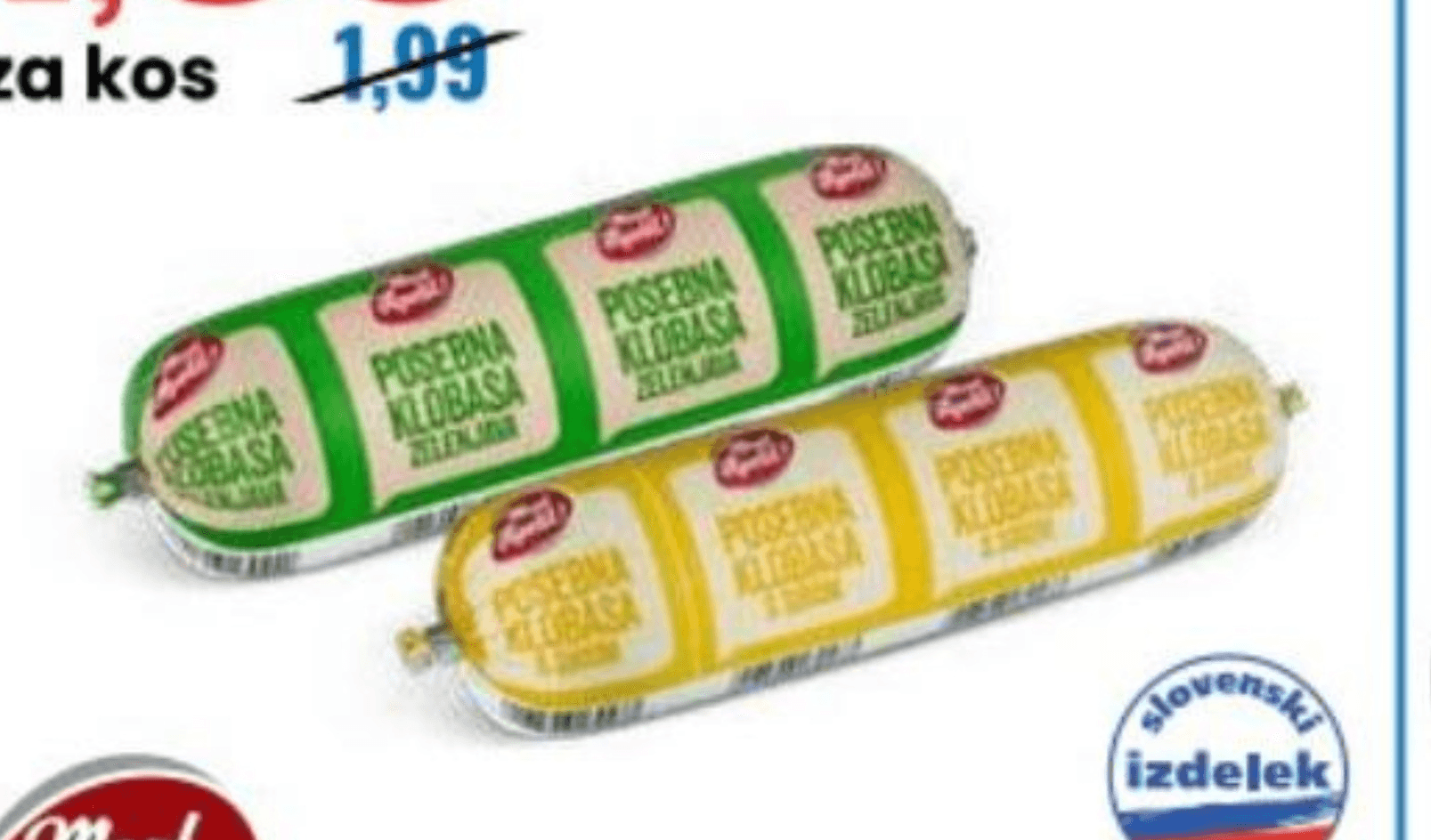 Posebna klobasa s sirom/zelenjavo 400 g