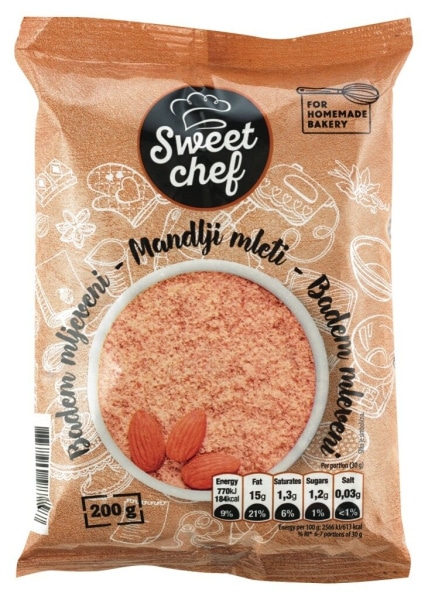 Mleti mandlji Sweet Chef 200 g