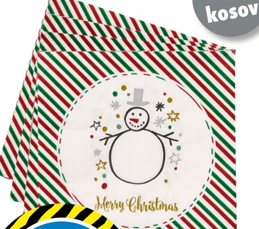 Serviete snežak 20 kosov