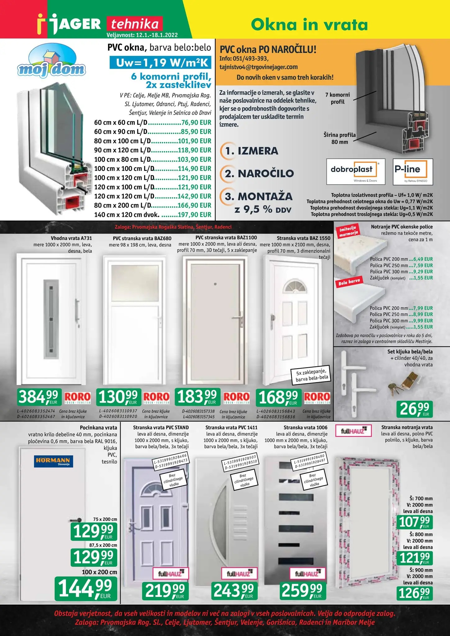 PVC stranska vrata BAZ680