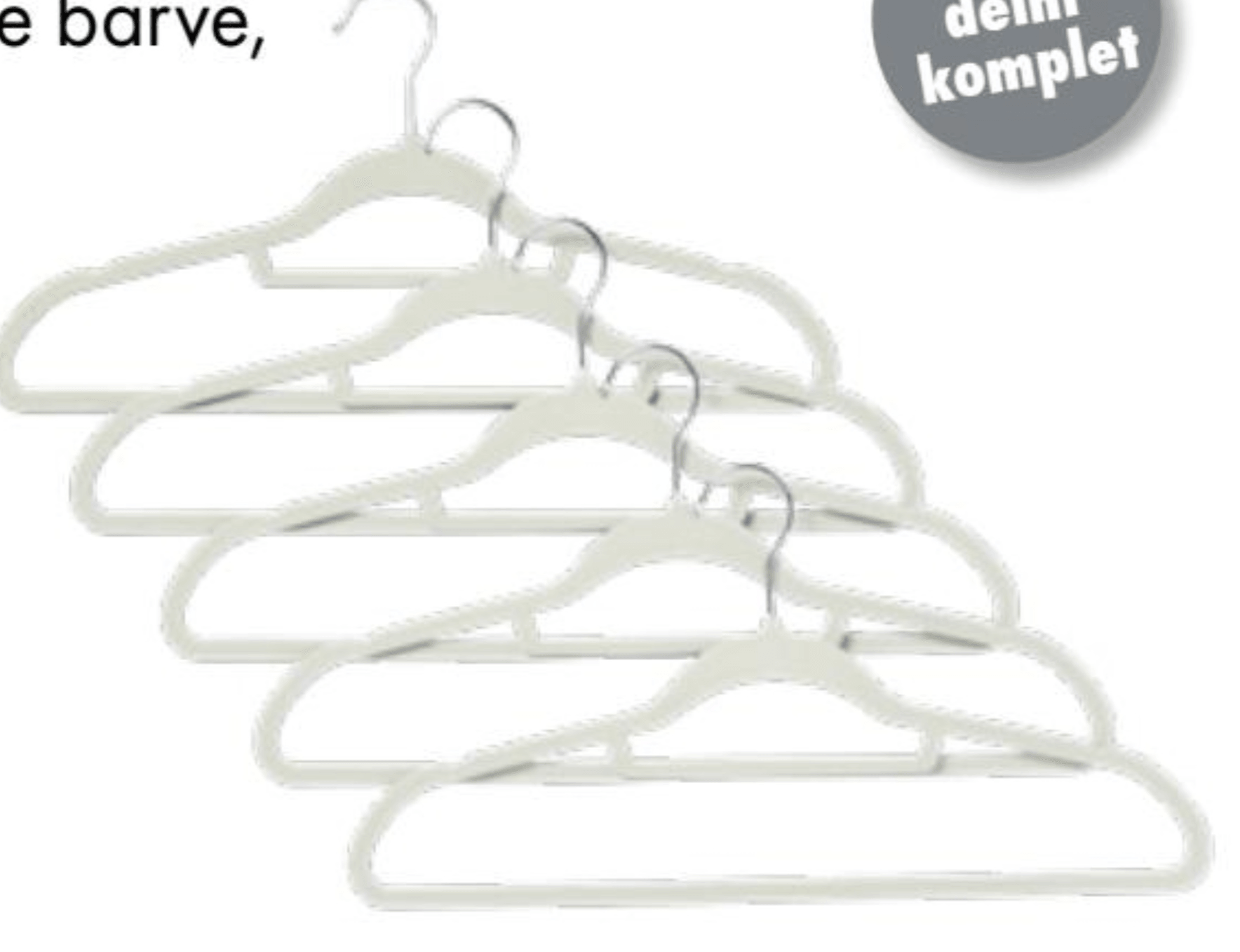 Komplet obešalnikov za oblačila 5-delni komplet - Akcija v trgovini Tedi