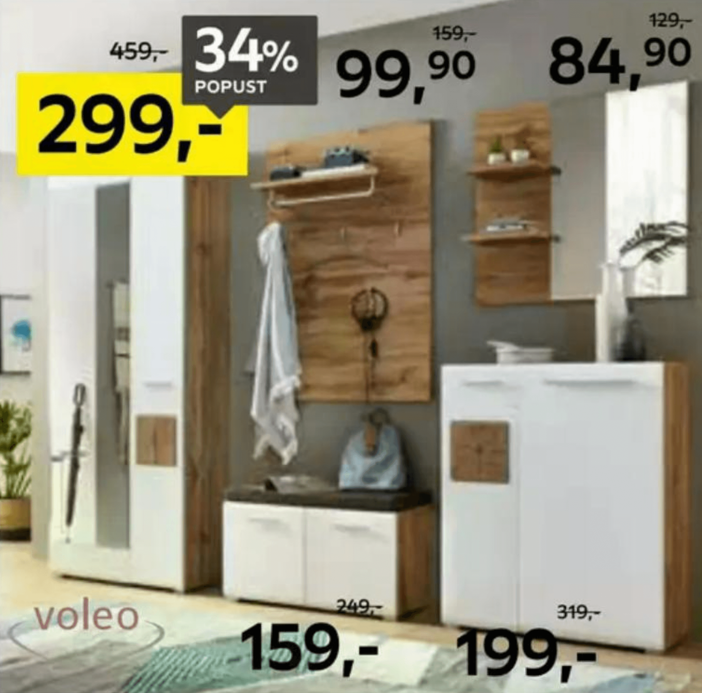 Voleo Predsoba garderobna omara - Akcija v trgovini Lesnina