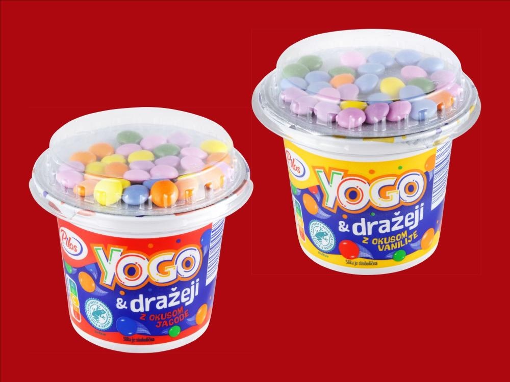 Pilos Jogurt z mavričnimi bonboni 135 g Pilos