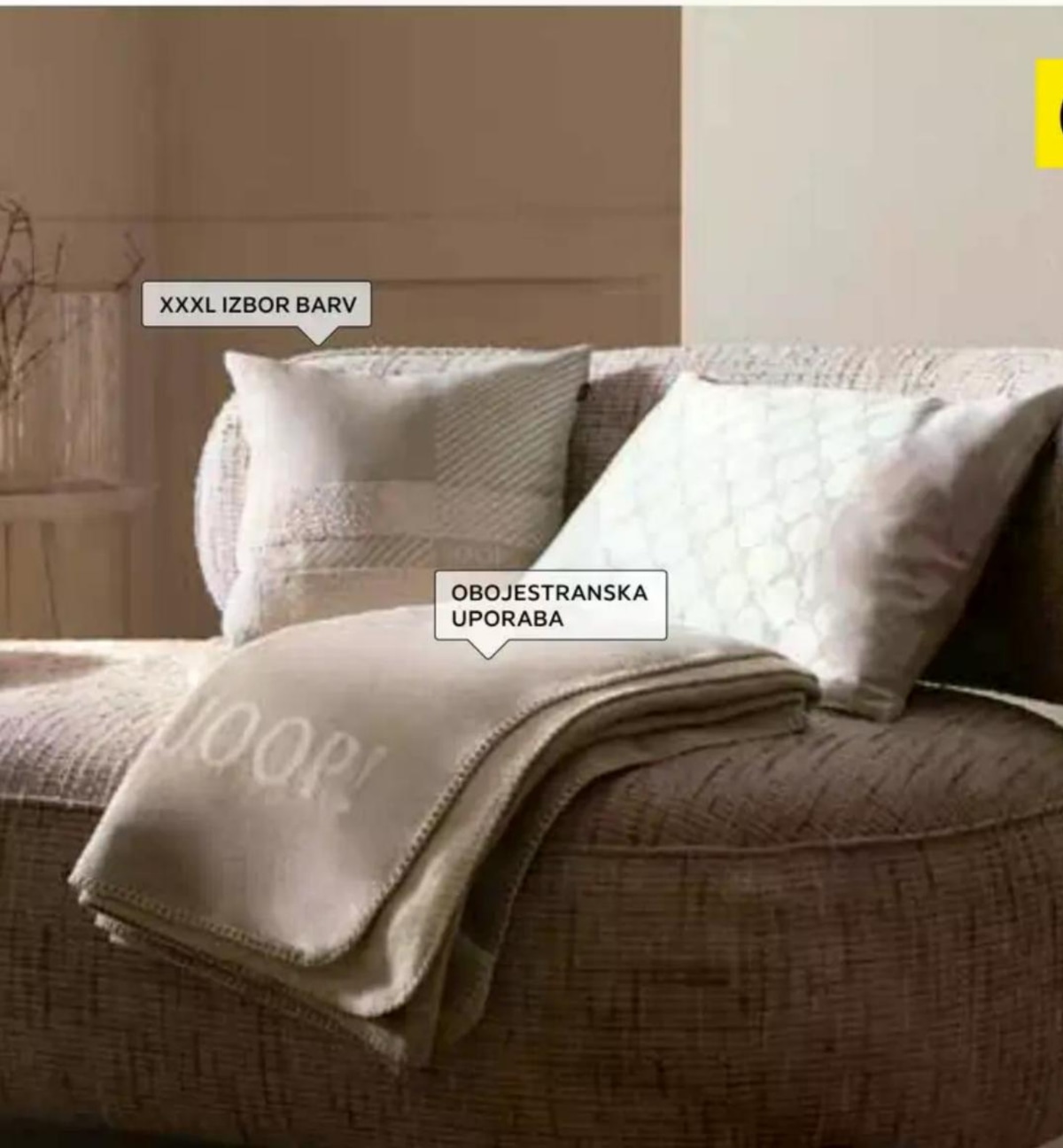 Odeja „UNI DOUBLEFACE" 150 X 200 cm - Akcija v trgovini Lesnina